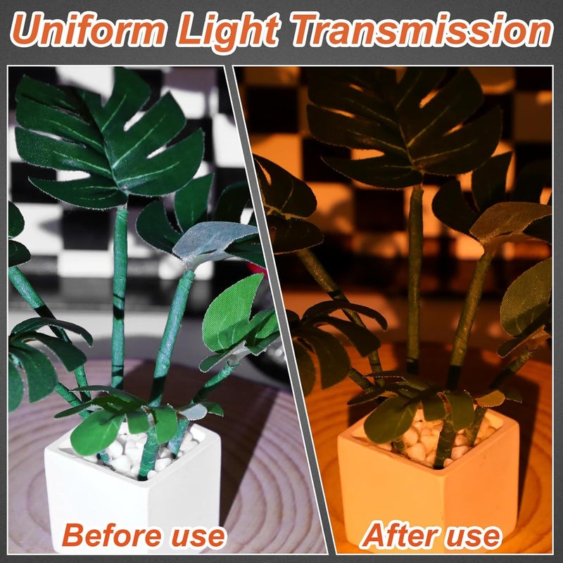 Uonlytech 20pcs Warm Light Filter Stickers, 11. 6 Inch Self-Adhesive Color Gels for Spotlights and Strobes, Amber Mood Lighting Film for Home, Theater, and Dj Lighting - Image 5