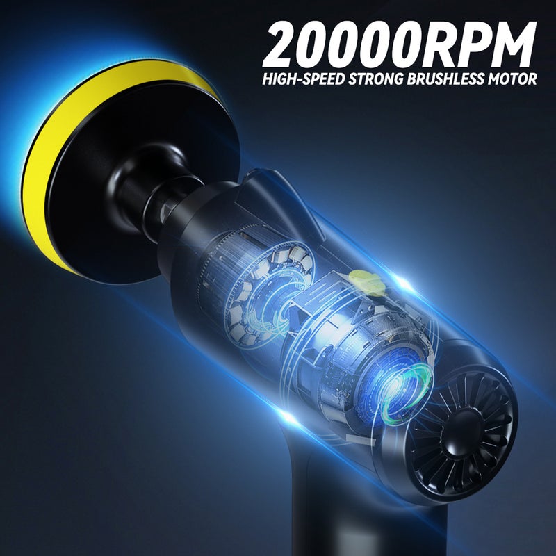 Cordless Car Polisher 3 Gears of Speeds Adjustable Electric Auto Polishing Machine Multifunctional Home Cleaning Metal Waxing Wood Sanding Rust Removal Machine Handheld Car Paint Scratch Repairing - Image 5