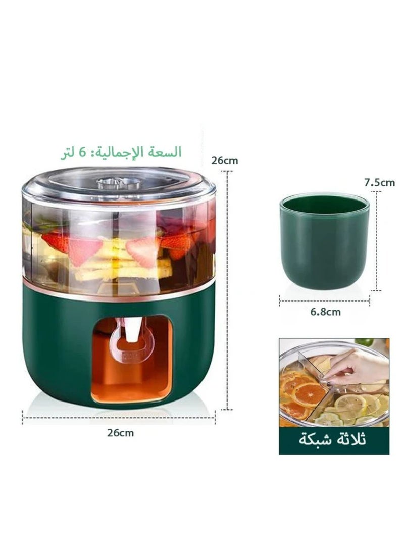 Fashion Rotating Beverage Dispenser for Home Fruit Juice Drink 1.7L Per Tank Rotating Cold Beverage Dispensers - Image 1