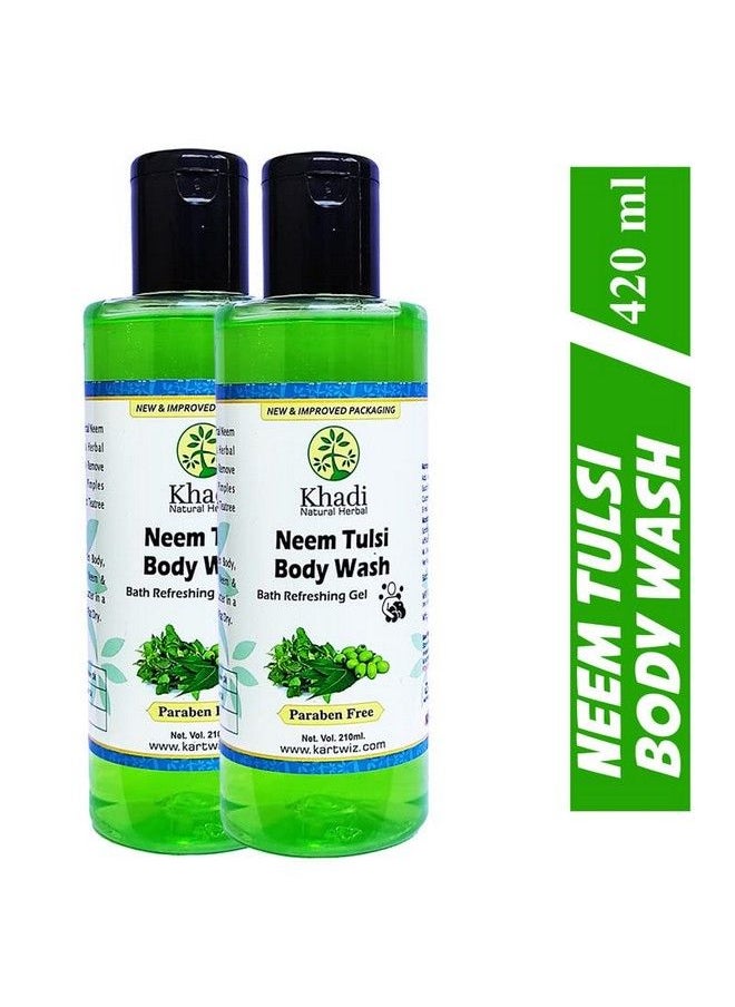 Khadi Natural Herbal Neem & Tulsi Body Wash 420Ml  - Image 3