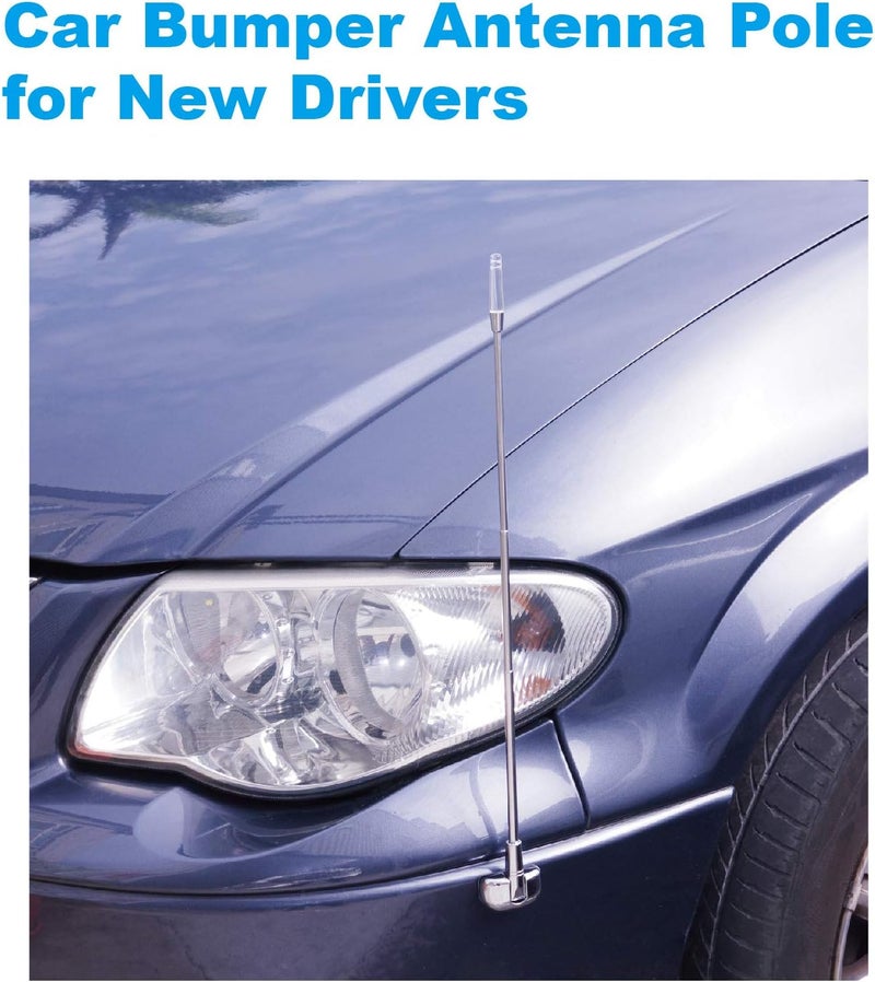 Hypersonic 2-Pack Car Bumper Corner Antenna Pole Adjust Driving Parking Marker Protector for Green Hand in Driving Fit Universal Car - Image 3