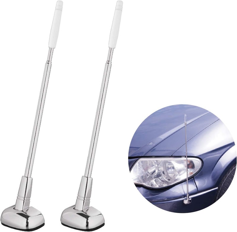 Hypersonic 2-Pack Car Bumper Corner Antenna Pole Adjust Driving Parking Marker Protector for Green Hand in Driving Fit Universal Car - Image 1