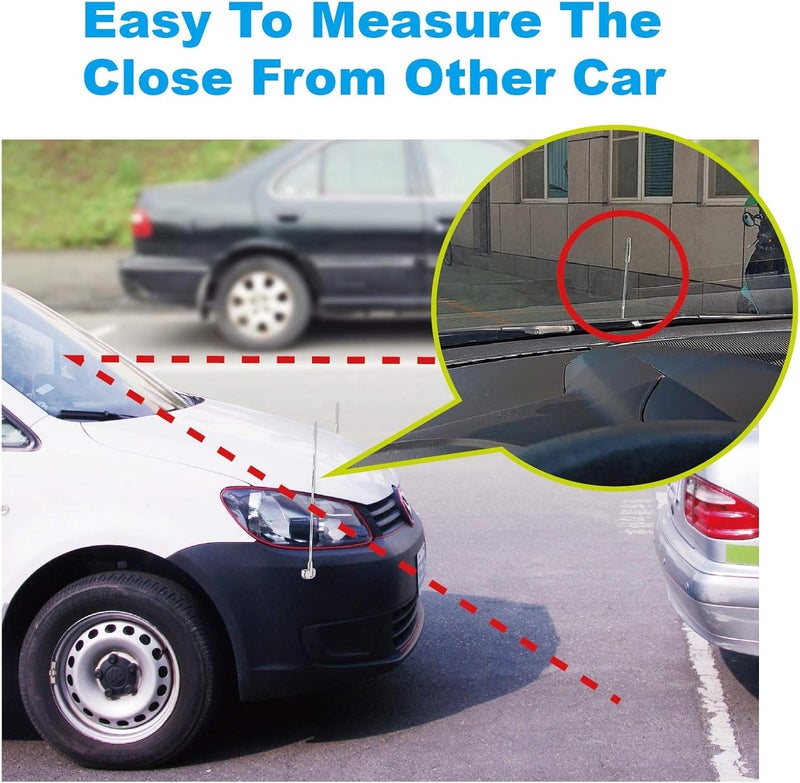 Hypersonic 2-Pack Car Bumper Corner Antenna Pole Adjust Driving Parking Marker Protector for Green Hand in Driving Fit Universal Car - Image 4