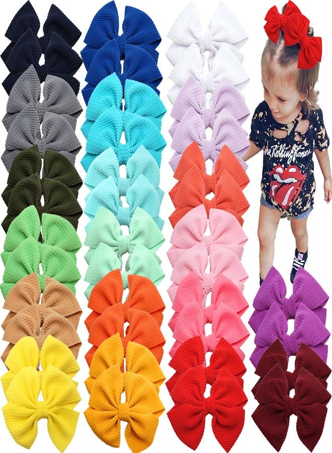 CÉLLOT 40 Pieces 4" Hair Bows Alligator Hair Clips for Baby Girls Toddlers Children Photographic Hair Accessories (20 Colors in Pairs) - Image 1
