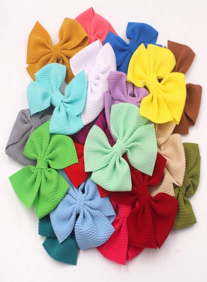 CÉLLOT 40 Pieces 4" Hair Bows Alligator Hair Clips for Baby Girls Toddlers Children Photographic Hair Accessories (20 Colors in Pairs) - Image 4