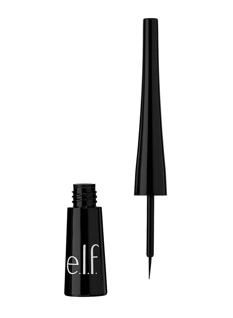 إلف محدد عيون سائل غير لامع ذو صبغة عالية باللون الأسود النفاث، فرشاة فائقة النعومة، تركيبة مقاومة للتلطخ سهلة الانزلاق - Image 1
