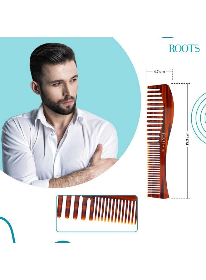 Roots - Classic Brown Dressing Comb - Hair Comb For Men And Women - Style Your Hair Hassle-Free - Light Weight For Healthy & Stylish Hair - Pack Of 1-48 - Image 4