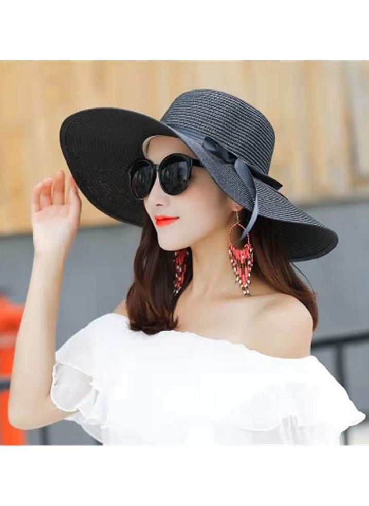 KUYING - New Big Eave Road Flying Straw Hat Foldable Sun Visor - Image 1