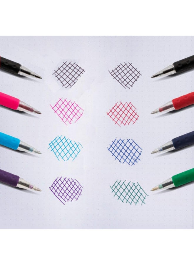 Pentel Rsvp Original Ballpoint Pen, (1.0Mm) Medium Line, Assorted Ink Colors, Clear Barrel, 8 Pack With Bonus Black Ink Pen - Image 3