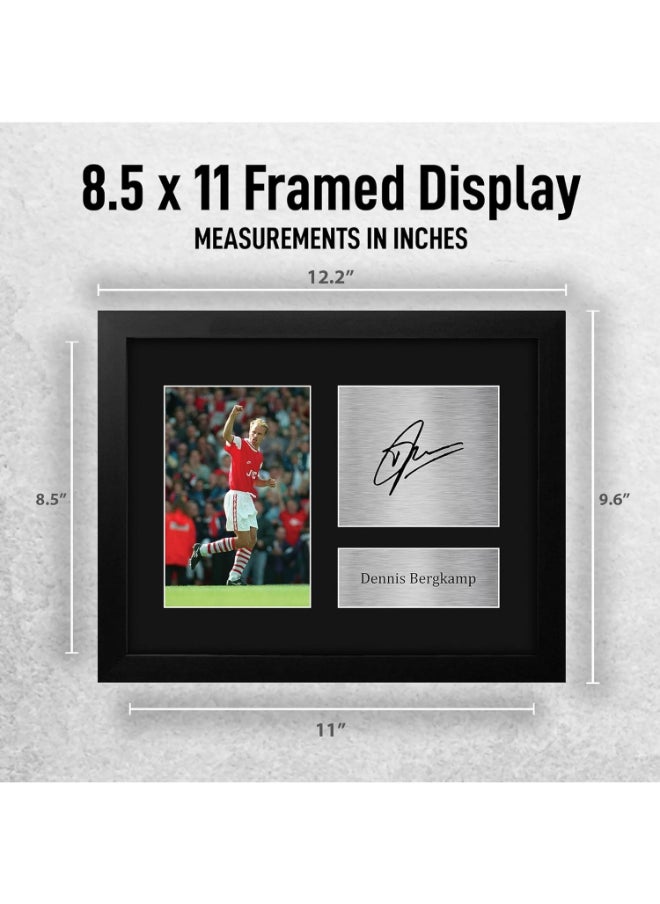 HWC Trading HWC Trading Dennis Bergkamp Framed Gifts Printed Signed Autograph Picture for Football Fans and Supporters  - Image 2
