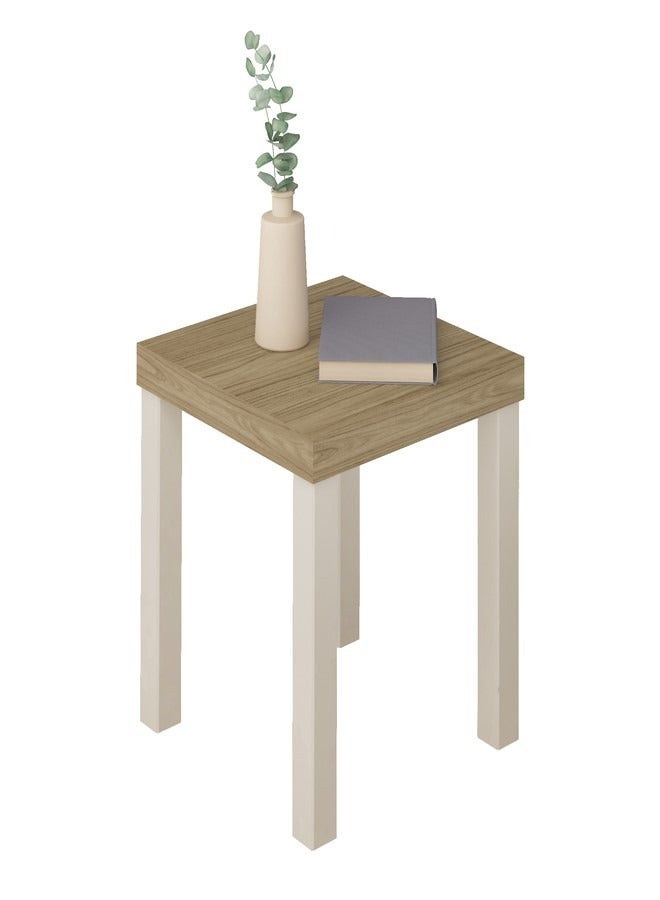 Pilati Side Table Oak Off white Color 45x45x45 cm  - Image 2