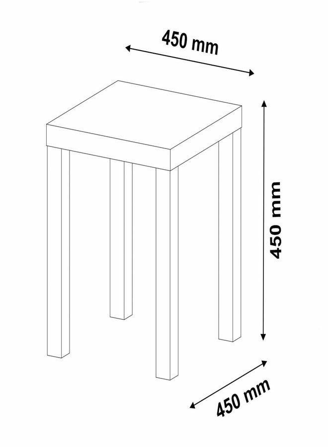 Pilati Side Table Oak Off white Color 45x45x45 cm  - Image 3
