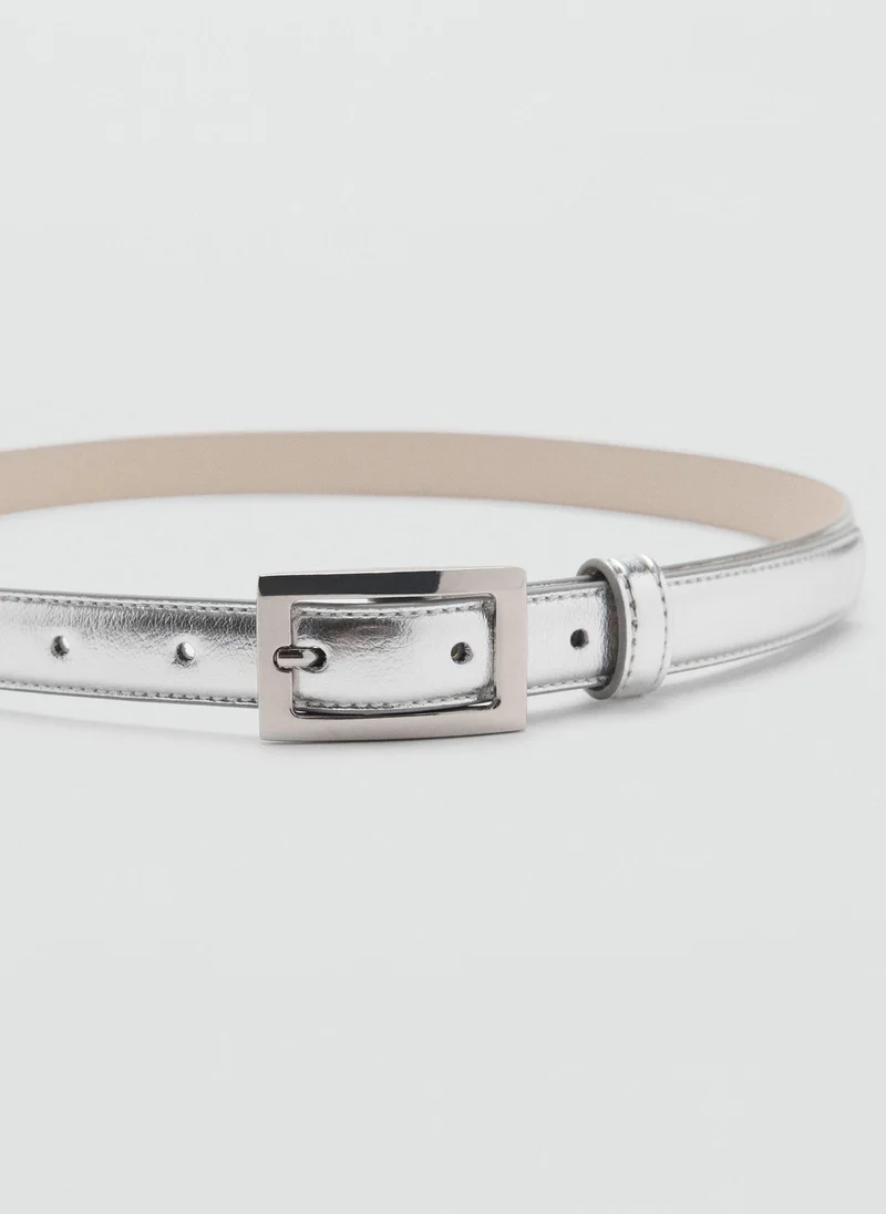 MANGO Square Buckle Belt