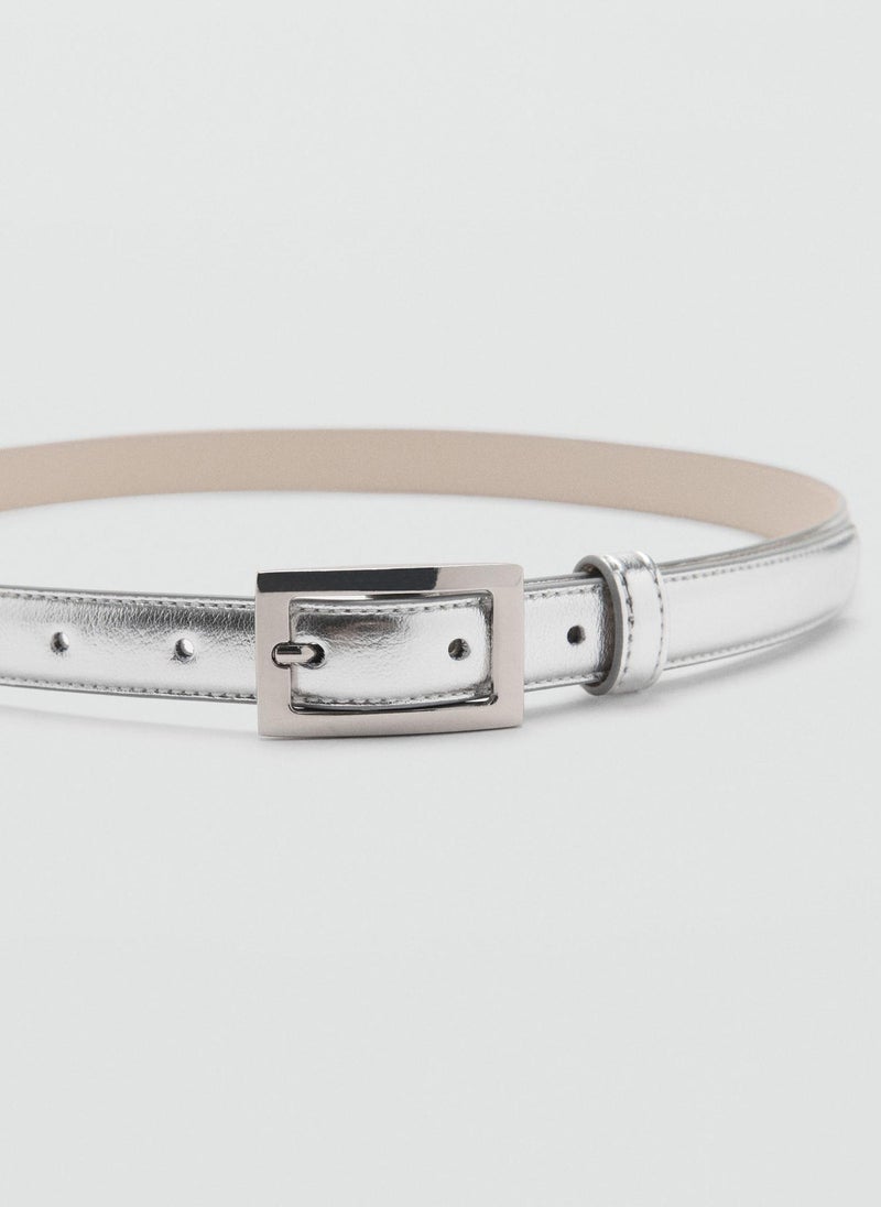 MANGO - Square Buckle Belt - Image 1