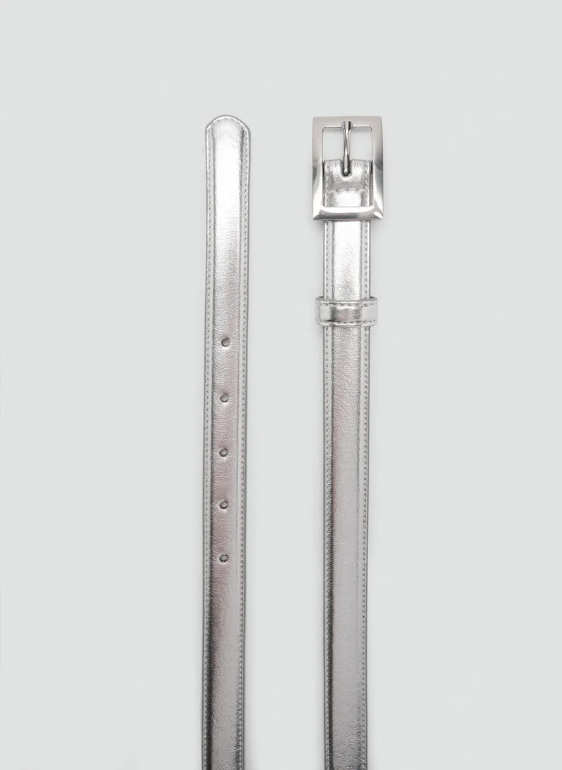 MANGO Square Buckle Belt
