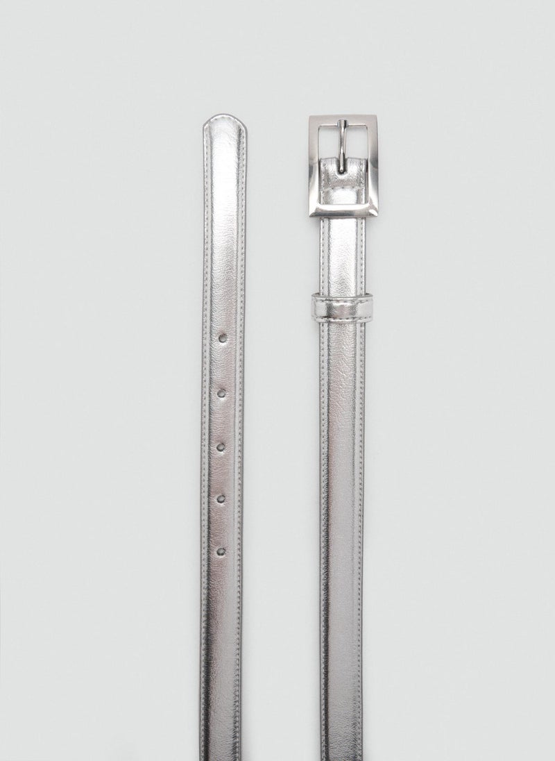 MANGO - Square Buckle Belt - Image 1