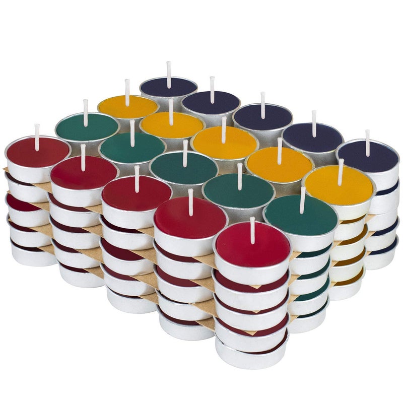 BHUMI Diwali Tea Lights Candles for Home Dcor 23 hrs of Burning Time Multi Non Scented Wax Unscented Candle Light Dinner Birthday Decoration Bedroom Diffuser t Lamp Multicolour 50 pcs Set - Image 3