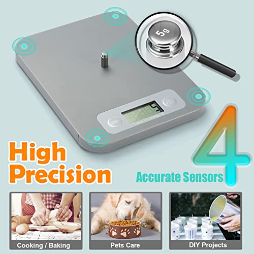 URAMAZ Smart Food Scale for Calorie Counting, Digital Food Scale with Nutritional Calculator, Bluetooth Food Weight Scale for Weight Loss, Diabetics, Macro, Diet, Baking 3g-5kg, 0.1oz - Image 5