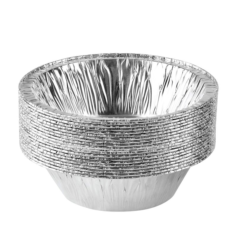 PLASTICPRO 6 Inch Round Tin Foil Cake Pans Disposable Aluminum Freezer  Oven Safe  For Baking Cooking Storage Roasting  Reheating Pack of 20