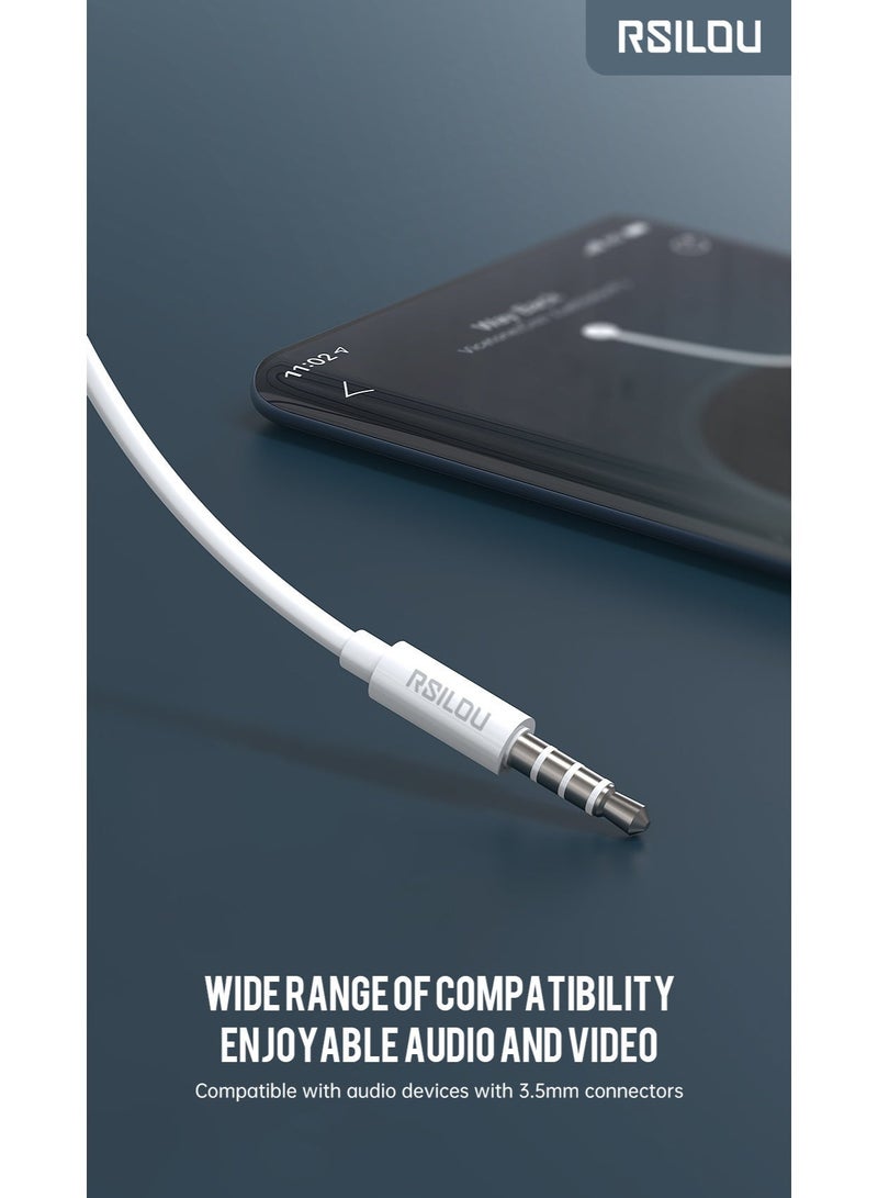 RSILOU - R3502 Wired Earphones with 10MM Dynamic Driver | 3.5mm Jack Connector | Deep Bass, Clear Sound & Comfortable Fit for All Devices - Image 4