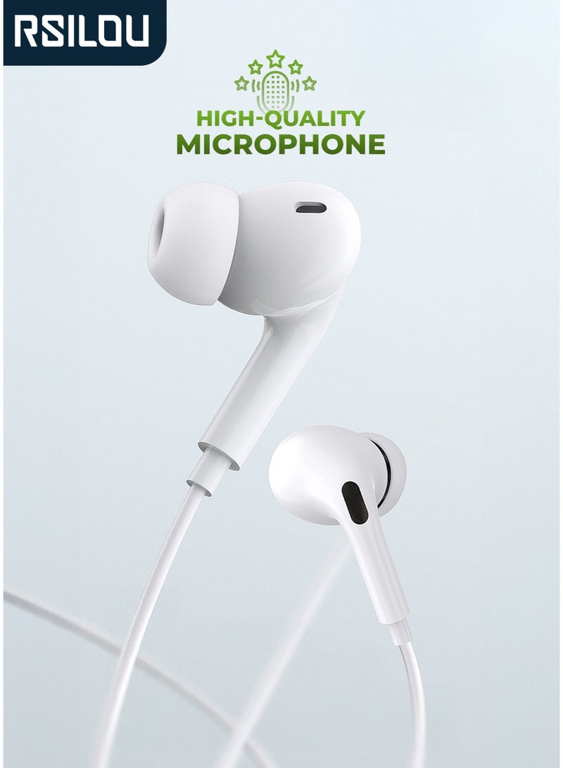 RSILOU - R3502 Wired Earphones with 10MM Dynamic Driver | 3.5mm Jack Connector | Deep Bass, Clear Sound & Comfortable Fit for All Devices - Image 1