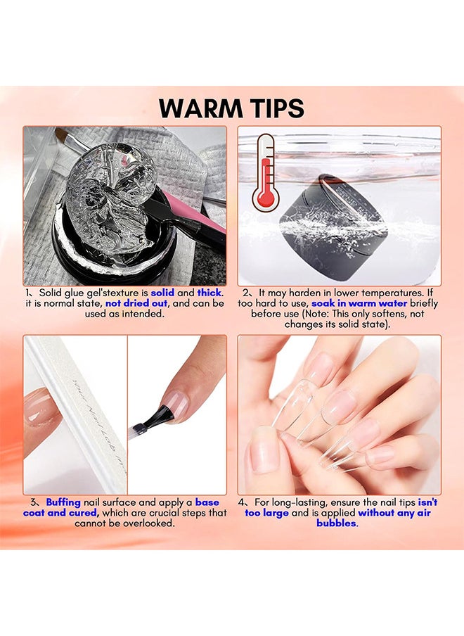 Depend Solid Nail Glue Gel For Press On Nails Acrylic Fake Nails 3D PVC Candy Soft Polish For Nail Strengthening DIY Nail Art Home Salon Use  - Image 5