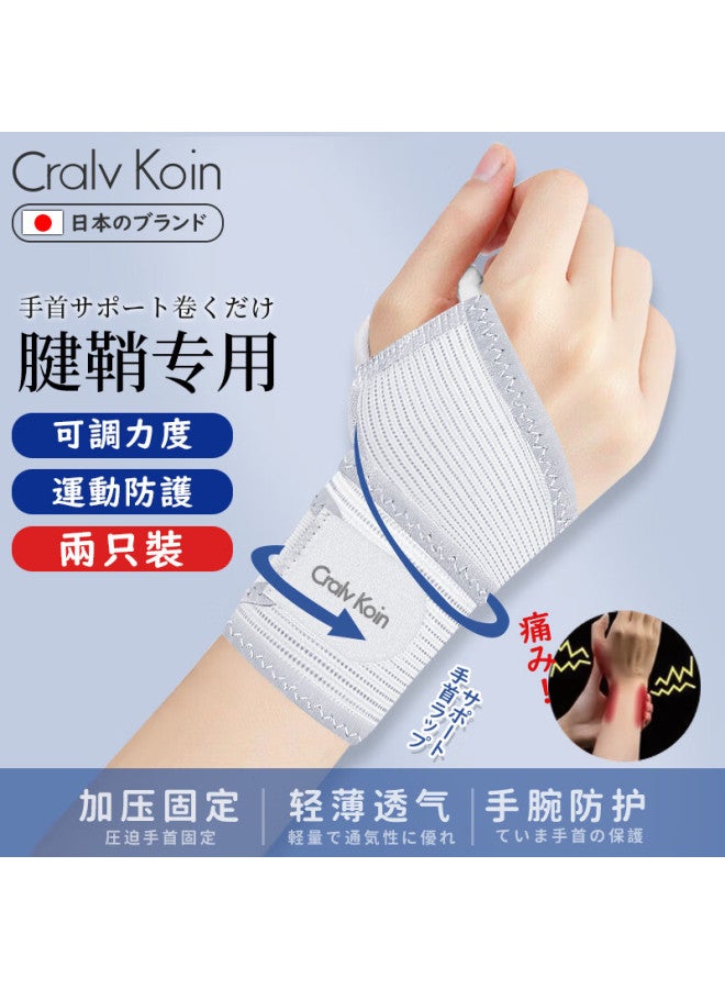 Cralvkoin Summer Tendonitis Wrist Brace Sprain Support Wrist Strain Stabilizer Sports Fitness Badminton Compression Breathable Guard - Image 1