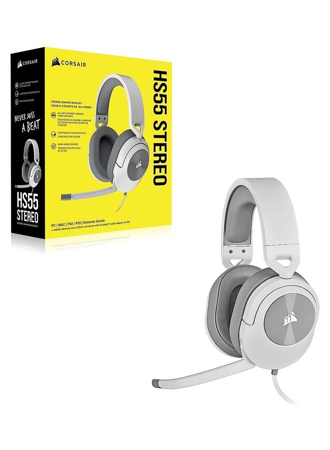 Corsair HS55 Stereo Gaming Headset-White - Image 5