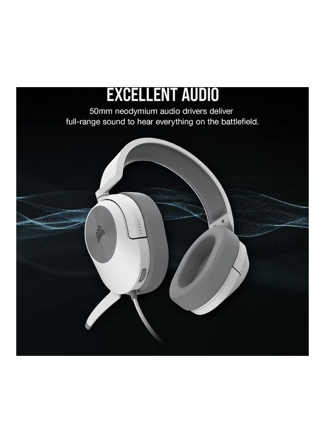 Corsair HS55 Stereo Gaming Headset-White - Image 2