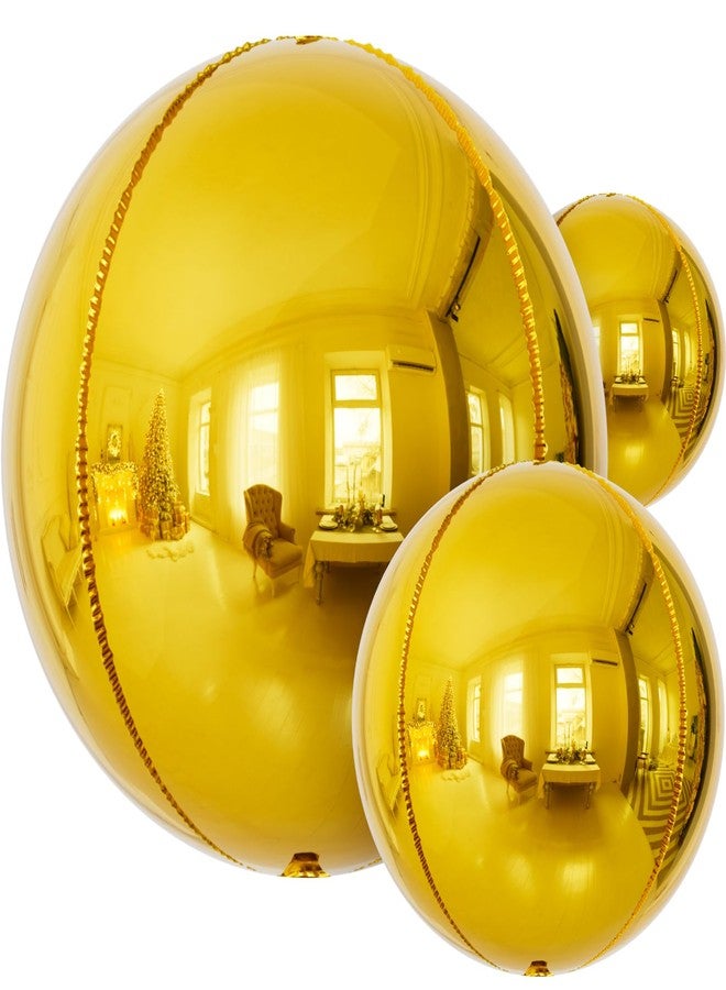 Haolongfa Gold Foil Balloons, 14 Pcs Gold Mylar Balloons for New Year Decorations, 22/18/10 Inch Large Foil Balloon for Birthday, Engagement, Happy New Years Party 2026 - Image 1