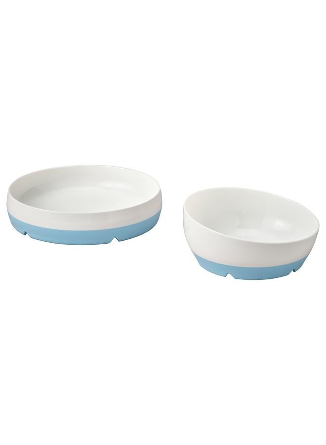 erorex Plate/Bowl, White/Blue - Image 1