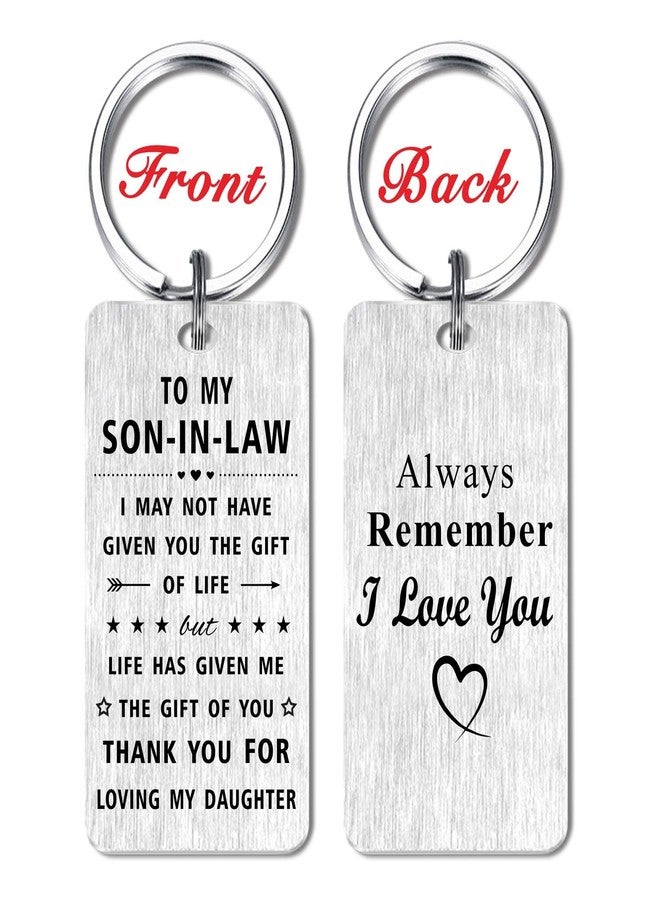 Jzxwan Son In Law Gifts Christmas Keychain from Mother in law, Future Son-in-Law Gift Ideas, Happy Birthday Keychain for Groom - Image 2