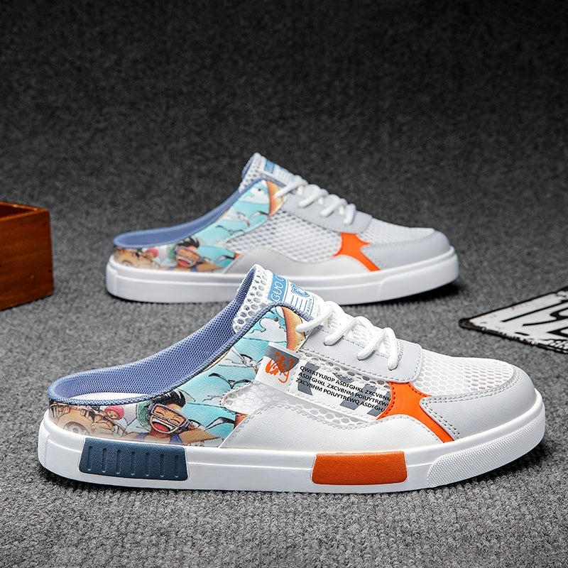 Baotou Slippers Men'S Summer Outfit Casual Slip-On Office Half Slippers Plus Size Sports Driving Beach Sandals - Image 2