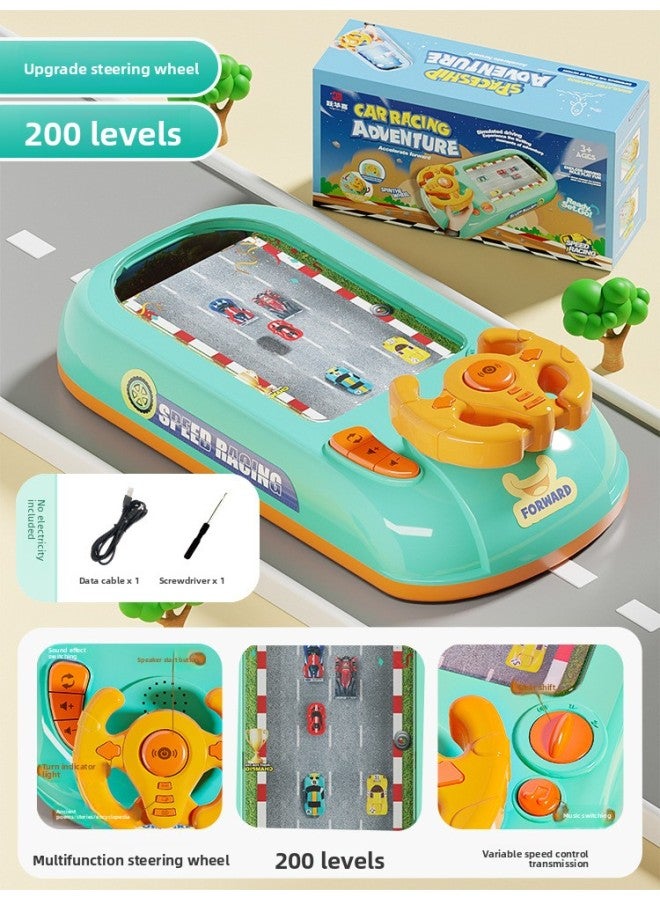 Foreign Trade Kidsren's Steering Wheel Simulation Driving Toy Educational Electric Desktop Game Console Dodge Racing Adventure