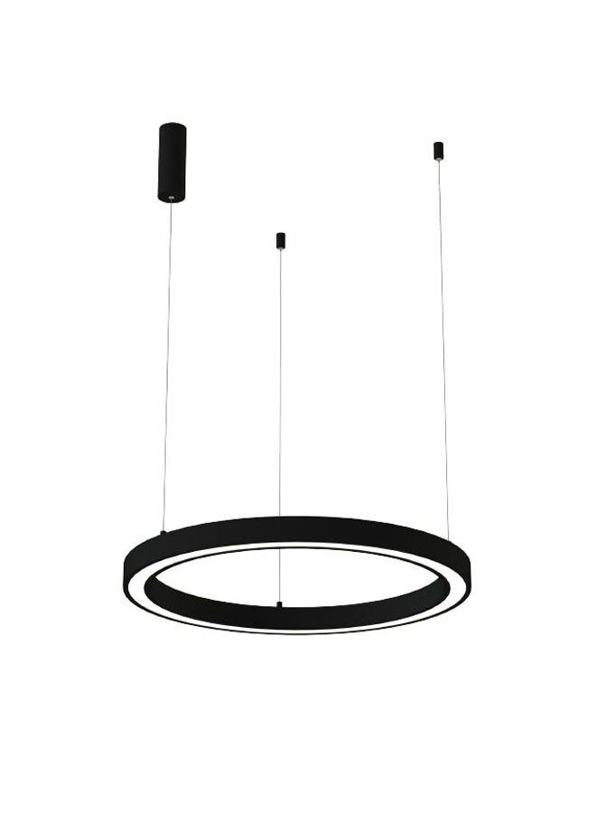 ٍSiera Light Decorative chandelier with a black circular aluminum ring  warm light 50W 80 cm 9058 - Image 4