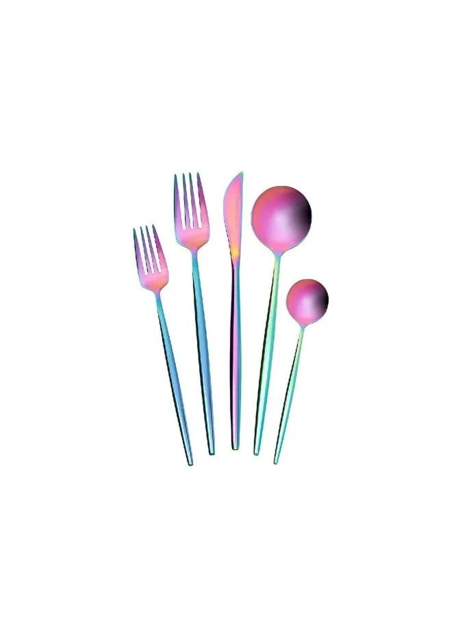 كاراجا أوريون قوس قزح 35 قطعة 7 شخص شوكة ملعقة سكين - Image 5