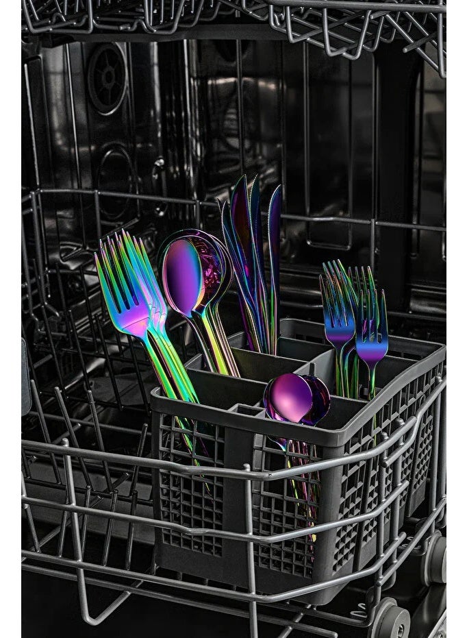 كاراجا أوريون قوس قزح 35 قطعة 7 شخص شوكة ملعقة سكين - Image 4