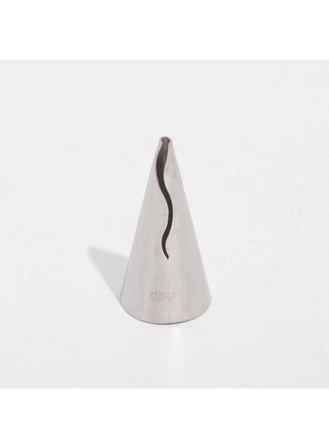 Korean Style Skirt Piping Mouth Barbie Pleated Skirt Piping Mouth 304 Stainless Steel Baking DIY Tool Small-Specifications:080 - Image 1