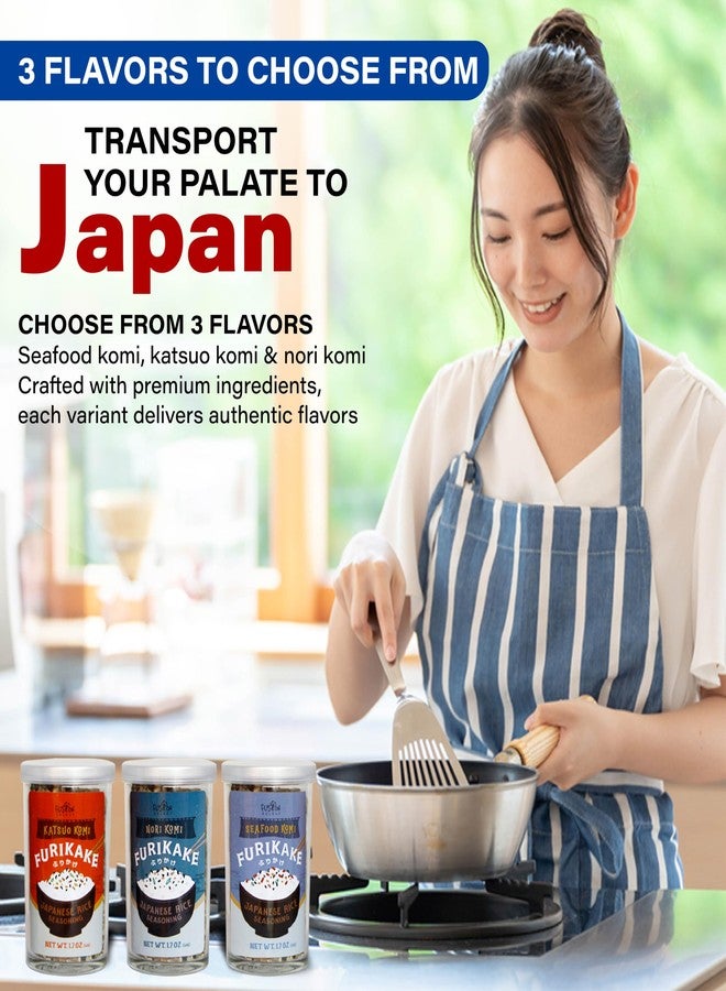 Fusion Select Furikake Rice Seasoning - Salmon Furikake Seasoning Mix with Shrimp, Bonito Flakes - Japanese Spices Topper for Noodles, Onigiri, Salad, Popcorn, Tofu, Stir Fried Vegetables - 50g - Image 4