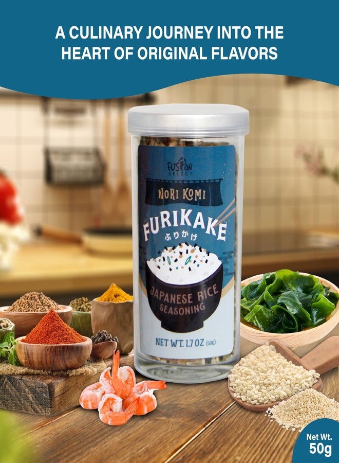 Fusion Select Furikake Rice Seasoning - Salmon Furikake Seasoning Mix with Shrimp, Bonito Flakes - Japanese Spices Topper for Noodles, Onigiri, Salad, Popcorn, Tofu, Stir Fried Vegetables - 50g - Image 5