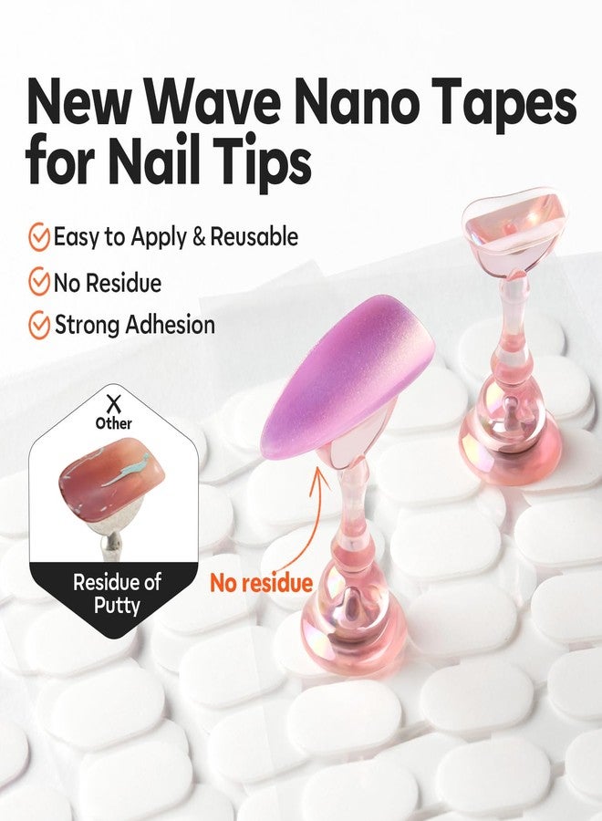 Modelones Nail Stand Set, Magnetic Nail Stands for Press ons False Nail Tips Practice Acrylic Holder with 200pcs Sticky Tabs Strong Metal Base Painting Display DIY & Salon Use Beginner Supplies - Image 5