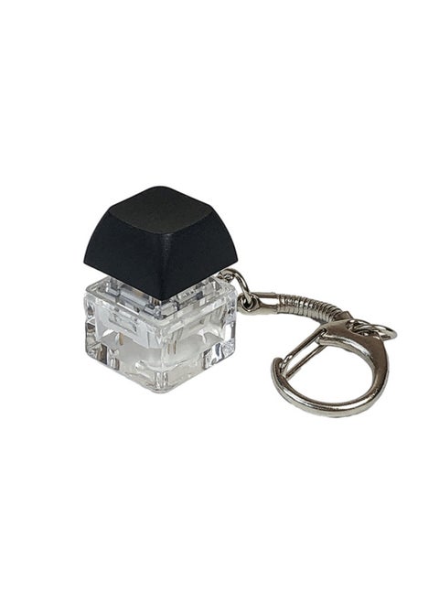 LED Keyboard Fidget Toys Keychain Keyboard Fidget Key Chain Decompression Toys Finger Button Clicker Stress Relief Gifts-Color:black