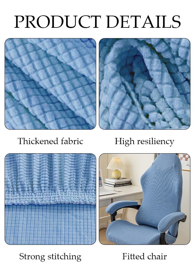 DUNISO - Office Computer Game Chair Cover 1 Pair Armrest Covers Polyester Removable Ergonomic Elastic Armchair Protector Wear Resistant Stretch Elastic Covers for Desk Computer Chair Slipcover - Image 1