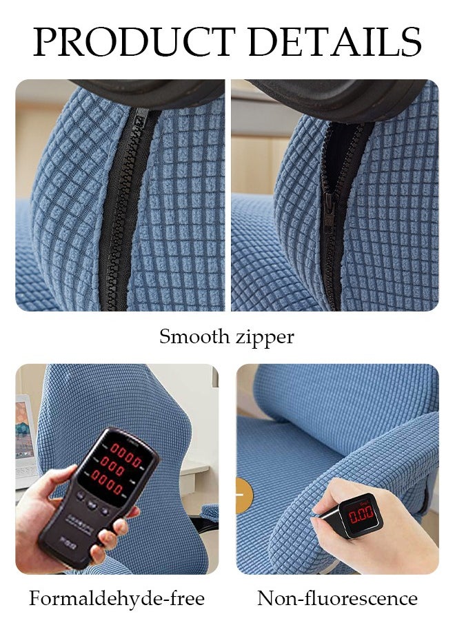 DUNISO - Office Computer Game Chair Cover 1 Pair Armrest Covers Polyester Removable Ergonomic Elastic Armchair Protector Wear Resistant Stretch Elastic Covers for Desk Computer Chair Slipcover - Image 1