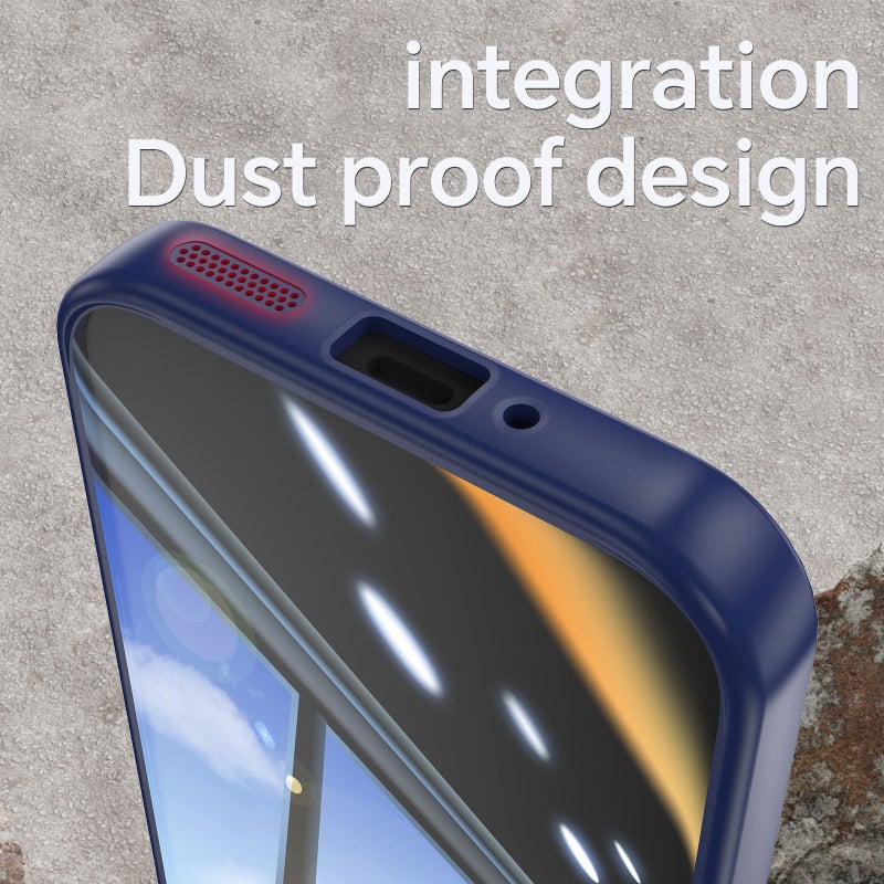 HuHa Case Cover For Google Pixel 9 Acrylic Hybrid TPU Armor Shockproof Phone Case(Blue) - Image 3