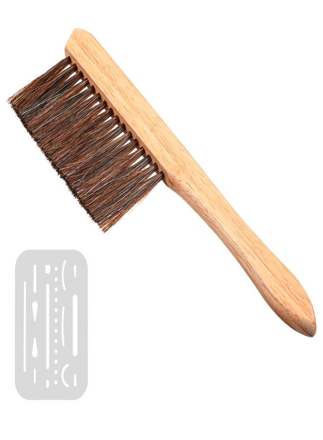 HaiFafafaing Drafting Brush, Soft Horse Hair Bristles, Wooden Handle Mini Drafting Brushes with Erasing Shield, Architecture and Drawing Cleaning Tools for Students and Professionals - Image 1