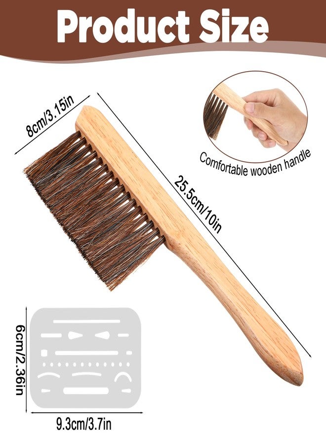 HaiFafafaing Drafting Brush, Soft Horse Hair Bristles, Wooden Handle Mini Drafting Brushes with Erasing Shield, Architecture and Drawing Cleaning Tools for Students and Professionals - Image 2