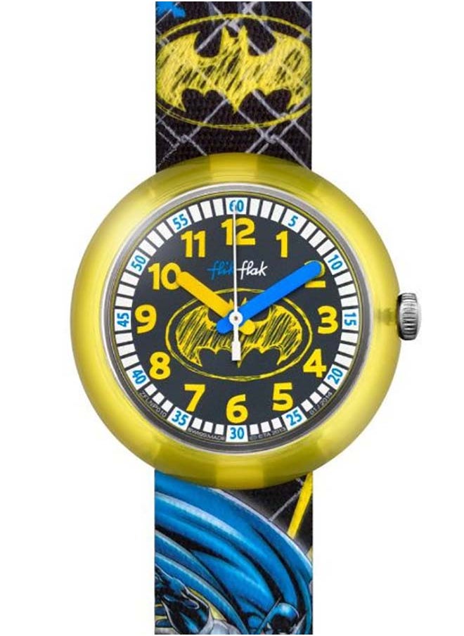 Flik Flak Kids Unisex Batmanâ€™S Adventure Quartz Movement Water Resistant Wrist Watch - 32 Mm  - Image 1