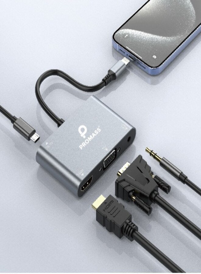 بروماس محول Lightning إلى HDMI/VGA/الصوت - Image 2