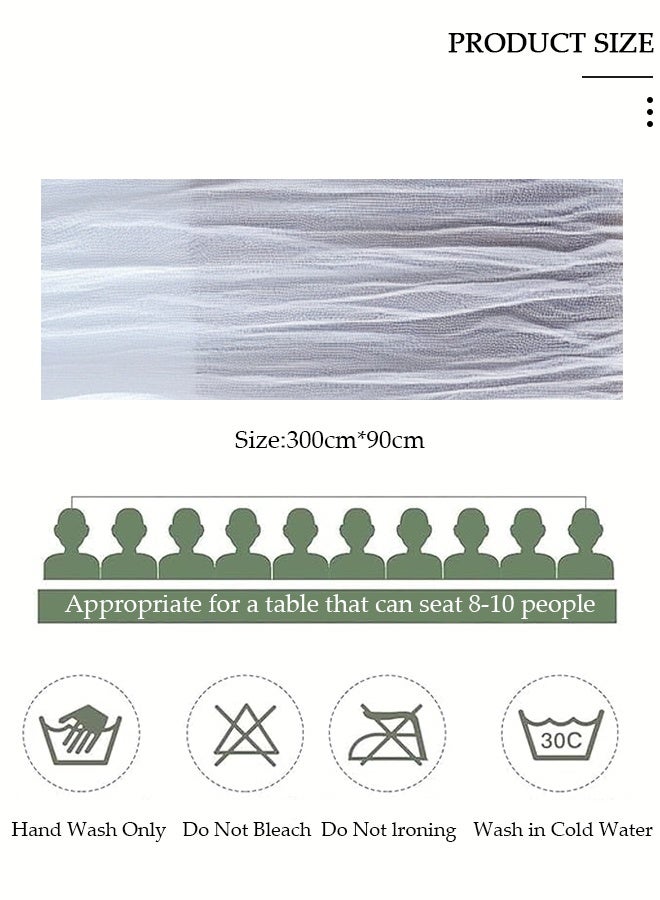 DUNISO Cheesecloth Table Runner, Gauze Tablecloth Boho Wedding Decor Rustic Wedding Decorations Vintage Table Centerpieces for Wedding Reception Bridal Shower Birthday, 35.4in*118.1in - Image 2